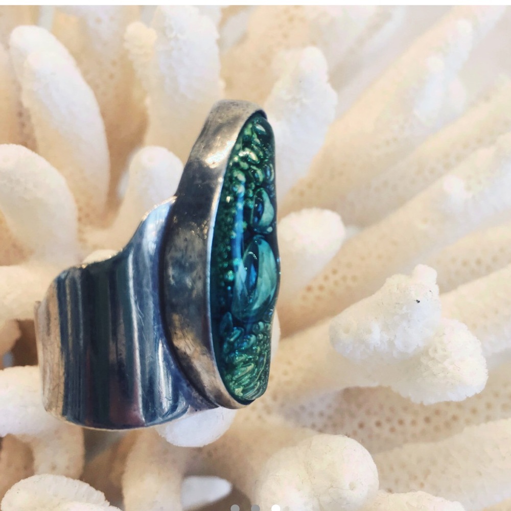 Statement Sterling Silver Ring - image 3